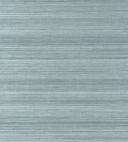 Windward Sisal Wallpaper by Thibaut Stormy Blue