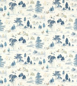 Winnie the Pooh Fabric by Sanderson Bonbon Blue Winnie the Pooh Fabric by Sanderson Bonbon Blue