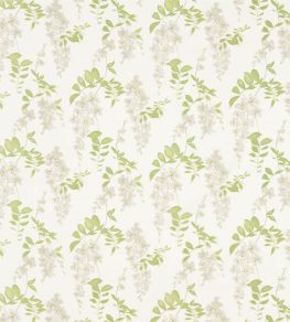Wisteria Blossom Fabric by Sanderson Silver/Apple