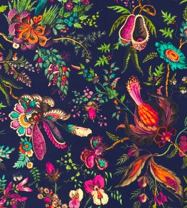 Wonderland Floral Velvet Fabric by Harlequin Sapphire/Spinel/Emerald Wonderland Floral Velvet Fabric by Harlequin Sapphire/Spinel/Emerald