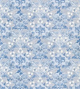 Woodford Fabric by Thibaut Blue Woodford Fabric by Thibaut Blue