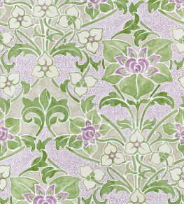 Woodford Wallpaper by Thibaut Lilac and Green Woodford Wallpaper by Thibaut Lilac and Green