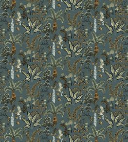 Woodland Floor Fabric by Josephine Munsey Petrol and Sage Woodland Floor Fabric by Josephine Munsey Petrol and Sage