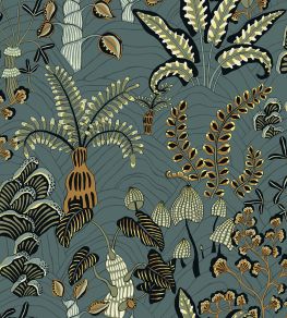 Woodland Floor Wallpaper by Josephine Munsey Petrol and Sage Woodland Floor Wallpaper by Josephine Munsey Petrol and Sage