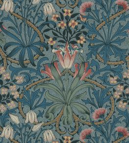 Woodland Weeds Wallpaper by Morris & Co Rose/Woad