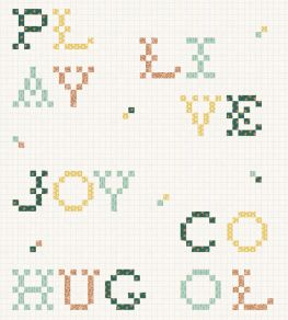 Wordplay Wallpaper by Coordonne Emerald Wordplay Wallpaper by Coordonne Emerald