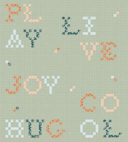 Wordplay Wallpaper by Coordonne Mint Wordplay Wallpaper by Coordonne Mint