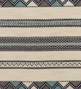Woven Ribbon Fabric by Christopher Farr Cloth Indigo