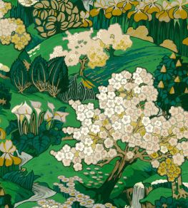 Yu Garden Wallpaper by Coordonne Emerald Yu Garden Wallpaper by Coordonne Emerald