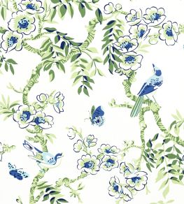 Yukio Fabric by Thibaut Blue and Green
