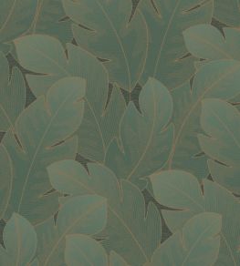 Yuto Wallpaper by Casadeco Vert Emeraude Yuto Wallpaper by Casadeco Vert Emeraude