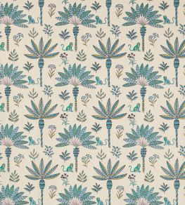 Zanzibar Fabric by Jane Churchill Blue Zanzibar Fabric by Jane Churchill Blue