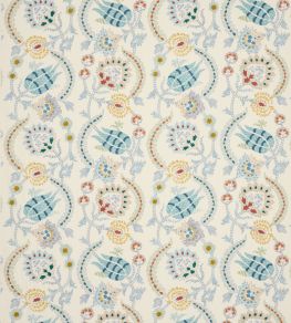 Zaviera Fabric by Jane Churchill Blue Zaviera Fabric by Jane Churchill Blue