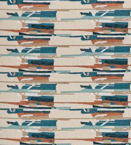 Zeal II Fabric by Harlequin Atlantic/Rosewood/Denim Zeal II Fabric by Harlequin Atlantic/Rosewood/Denim