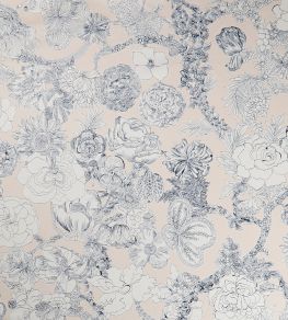 Zennor Arbour in Chesham Sateen Fabric by Liberty Pewter Plaster Pink