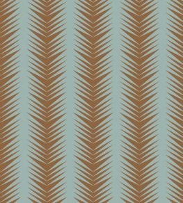 Ziggy Fabric by Parker & Jules Terracotta Aqua Ziggy Fabric by Parker & Jules Terracotta Aqua