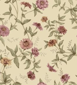 Zinnia Wallpaper by Borastapeter Butter Linen Zinnia Wallpaper by Borastapeter Butter Linen