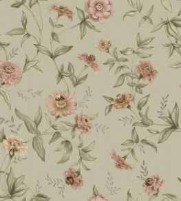 Zinnia Wallpaper by Borastapeter Soft Green Zinnia Wallpaper by Borastapeter Soft Green