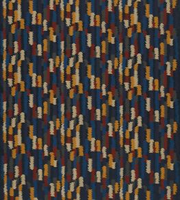 Cosmati Embroidery Fabric by Zoffany Ink/Tigers Eye