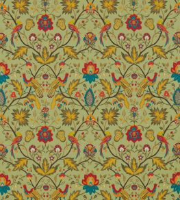 Oiseaux De Paradis Fabric by Zoffany Olivine Oiseaux De Paradis Fabric by Zoffany Olivine