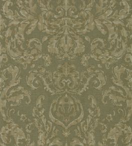 Brocatello Wallpaper by Zoffany Olivine