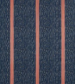 Lennox Stripe Fabric by Zoffany Indigo / Sunstone Lennox Stripe Fabric by Zoffany Indigo / Sunstone