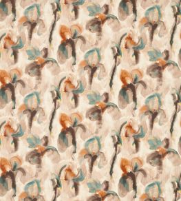 Water Iris Fabric by Zoffany Peacock/Copper
