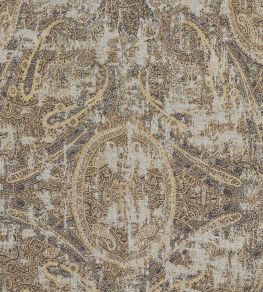 Elswick Paisley Fabric by Zoffany Blue Umber