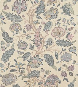 Kalamkari Fabric by Zoffany Blue/Lilac Kalamkari Fabric by Zoffany Blue/Lilac