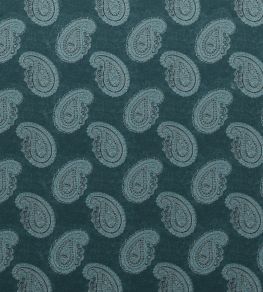 Orissa Velvet Fabric by Zoffany Azure Orissa Velvet Fabric by Zoffany Azure