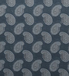 Orissa Velvet Fabric by Zoffany Blue Orissa Velvet Fabric by Zoffany Blue
