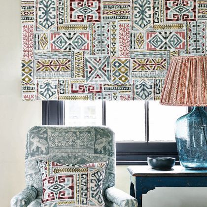 Azara cushion, chair and blind