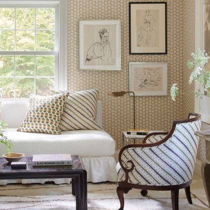 Rita Konig fabric on chair