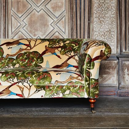 Country Weekend fabric on a sofa