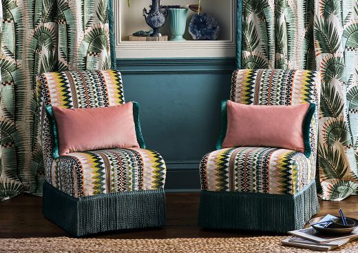 Upholstery headboard in Kaf fabric by Lizzo