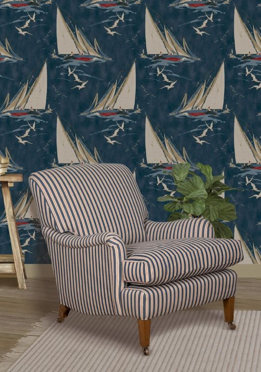 Compass Stripe fabric by Mulberry Home
