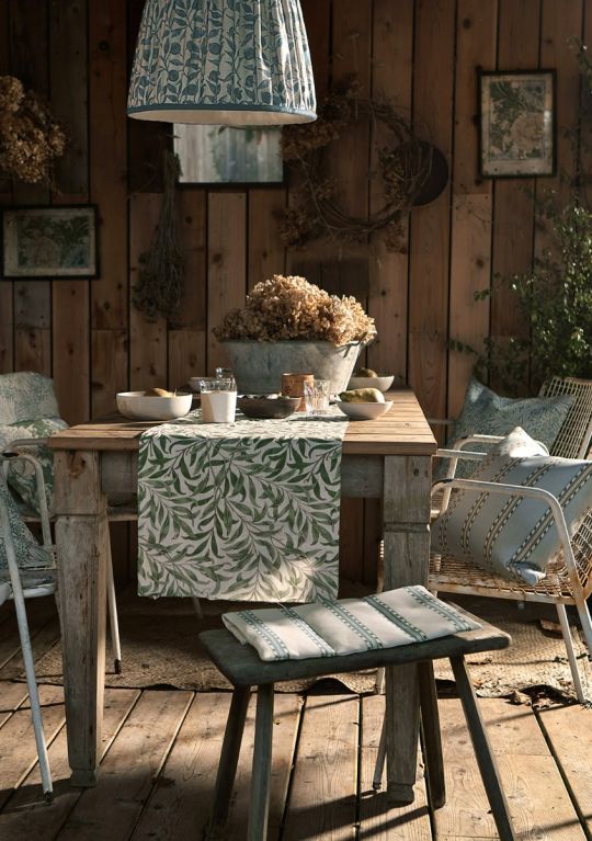 Holland Park Stripe Outdoor Fabric by Morris & Co