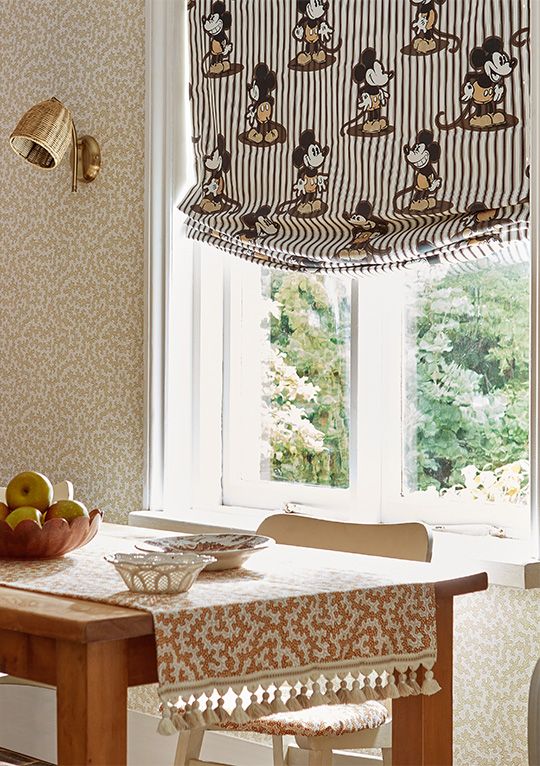 Blind in Mickey Stripe fabric by Sanderson