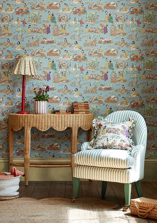Snow White wallpaper and fabric by Sanderson